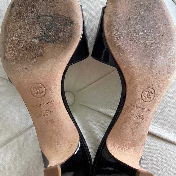 Chanel patent black heel sandals - Picture 4 of 8